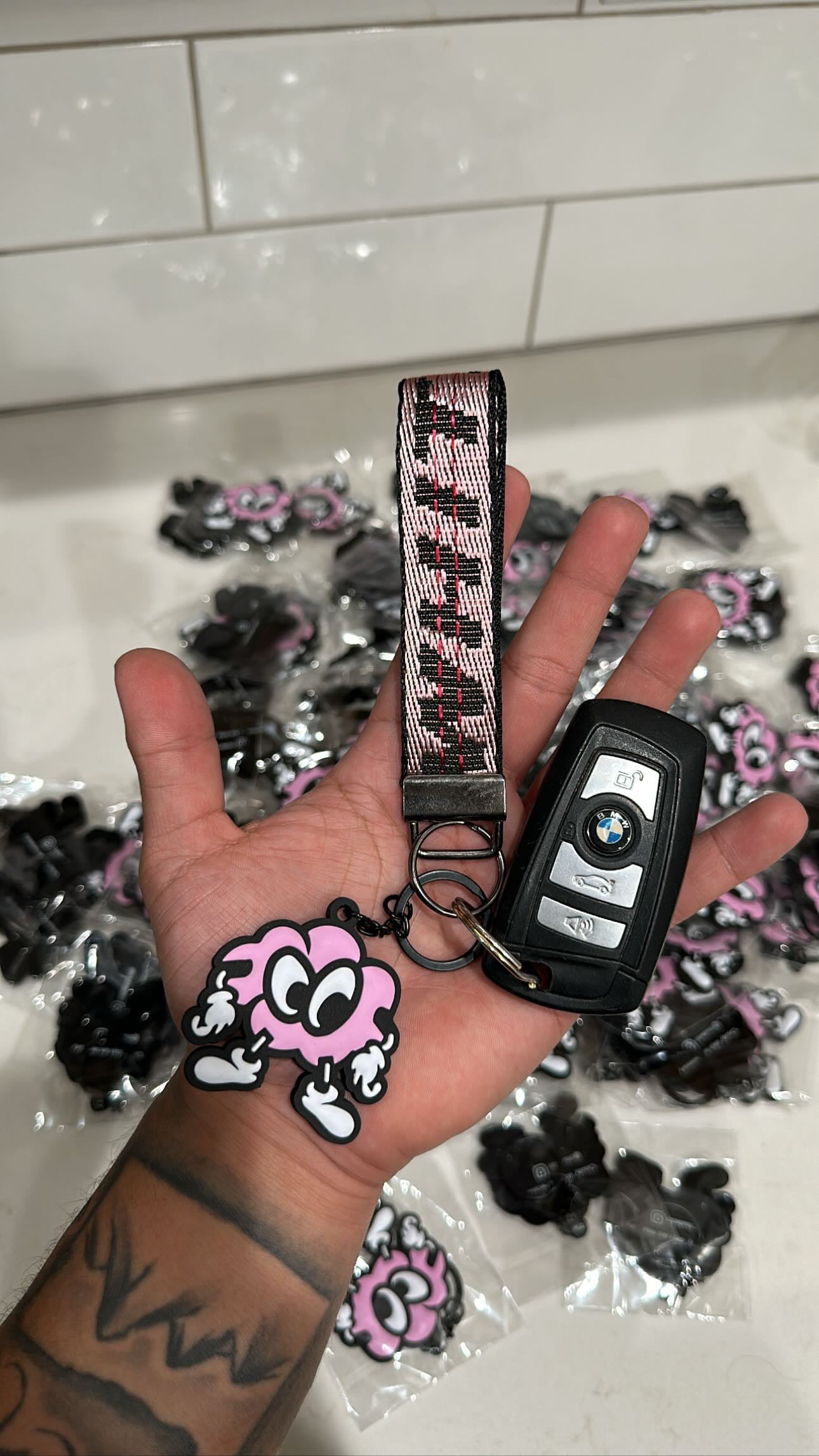 Cloudy 3D silicone keychain