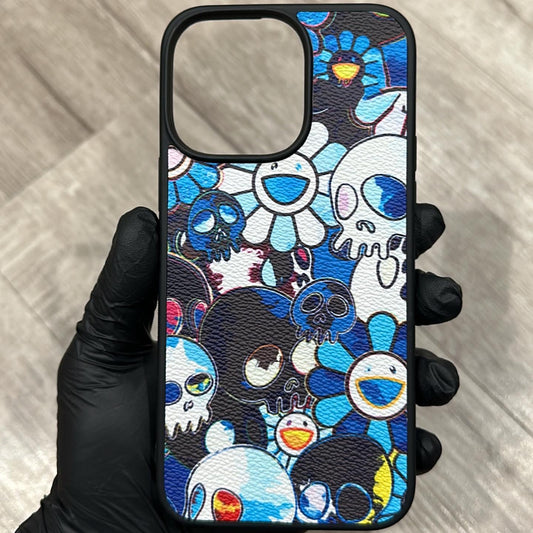 Blue Flowers & Skulls